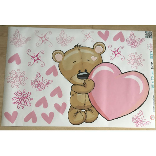 Szerelmes maci babaszoba falmatrica