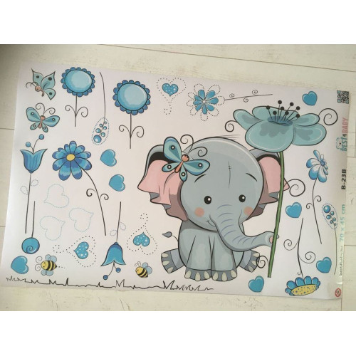 Kisfiú elefántos gyerek falmatrica