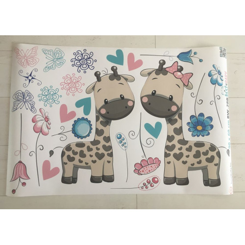 Zsiráf babaszoba falmatrica