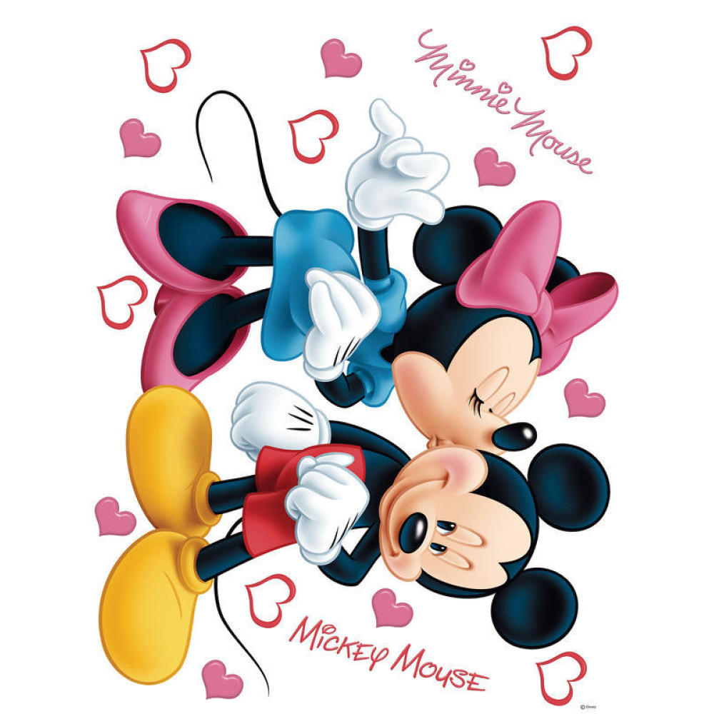Minnie egér és Mickey egér szíves falmatrica