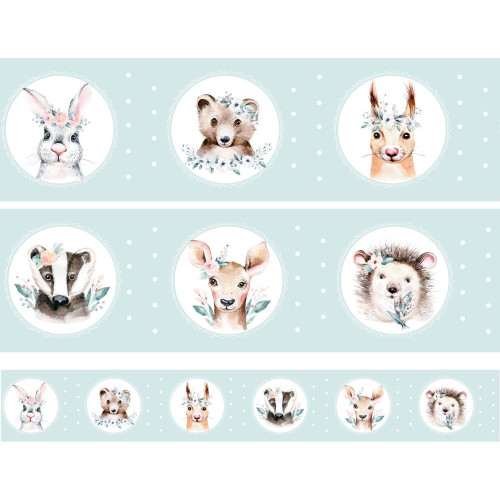 BDP-03B "Watercolor forrest animals" erdei állatos bordűr