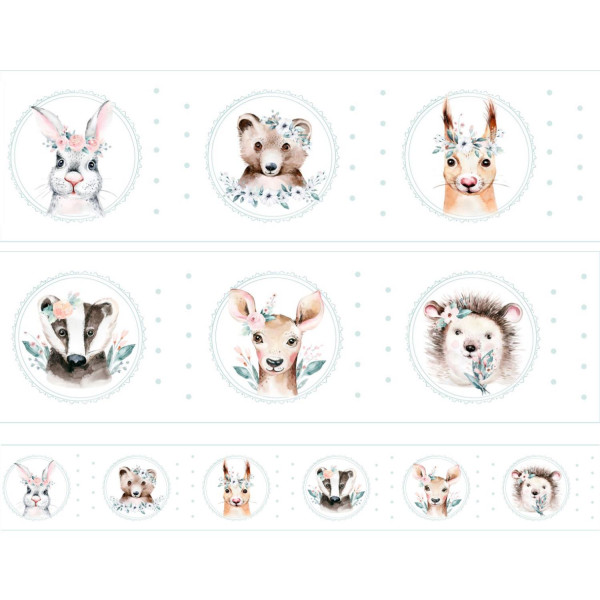 BDP-03A "Watercolor forrest animals" erdő állatai bordűr BDP-03A "Watercolor forrest animals" erdő állatai bordűr