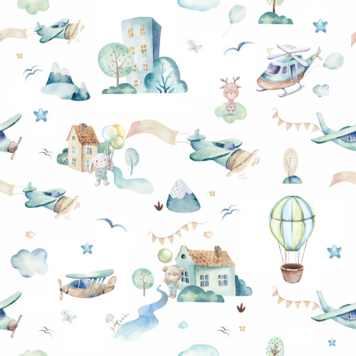 BTP-01 "Boy's world" magyar, kisfiú mintás tapéta