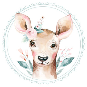 BWP-09 Best4Baby prémium óriás őzike menta kerek falmatrica - 50 x 50 cm BWP-09 Best4Baby prémium óriás őzike menta kerek falmatrica - 50 x 50 cm