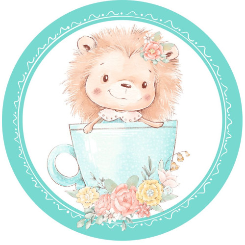 BWP-17 Best4Baby prémium mentazöld óriás kerek oroszlány falmatrica - 50 x 50 cm