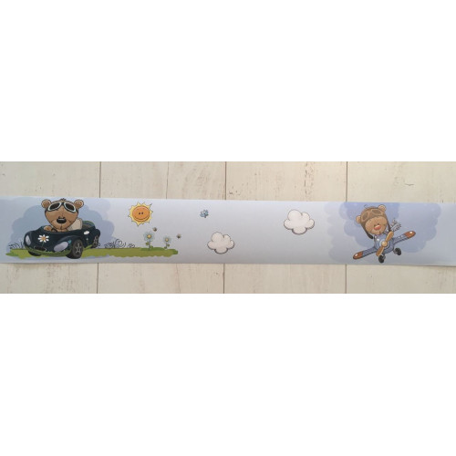 Kék, repülős, autós macis bordűr