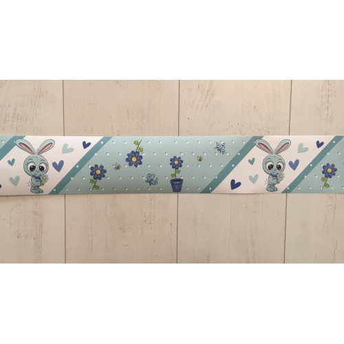 Menta, türkiz nyuszis kisfiú bordűr