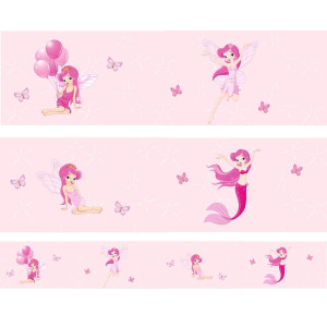 Pink tündér és sellő bordűr Pink tündér és sellő bordűr