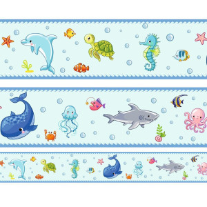 Óceáni állatos gyerekszoba bordűr Óceáni állatos gyerekszoba bordűr