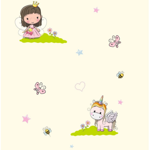 BT-07 gyerek tapéta, egyszarvús