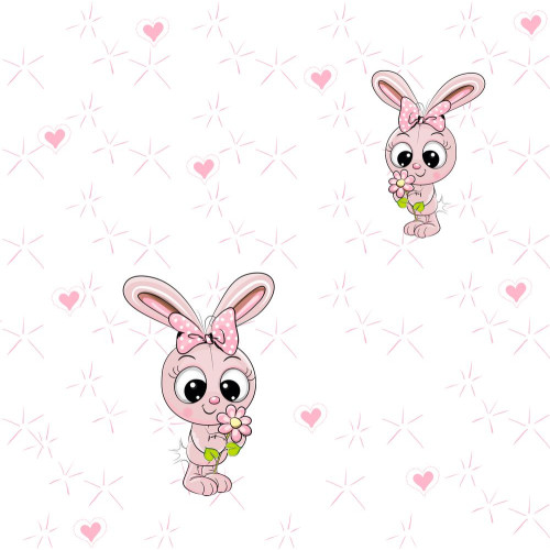 BT-03A gyerek tapéta, nyuszis