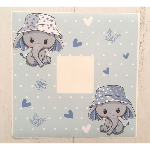 Elefánt fiús kék kapcsoló matrica