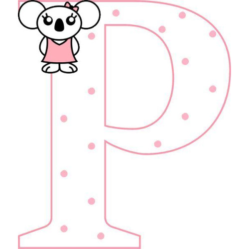 "P" betű matrica, fehér