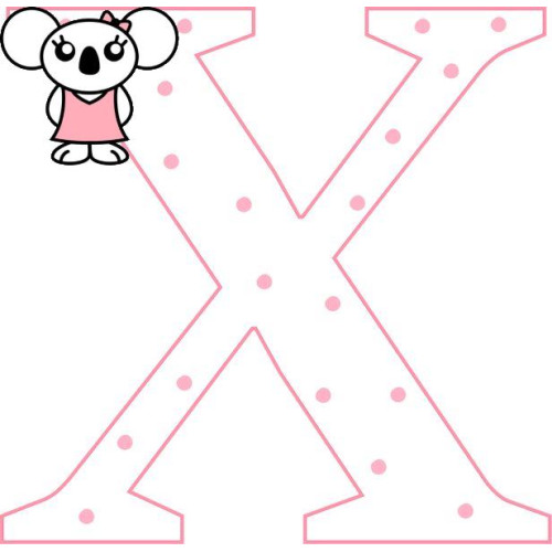 "X" betű matrica, fehér