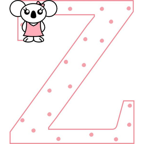 "Z" betű matrica, fehér