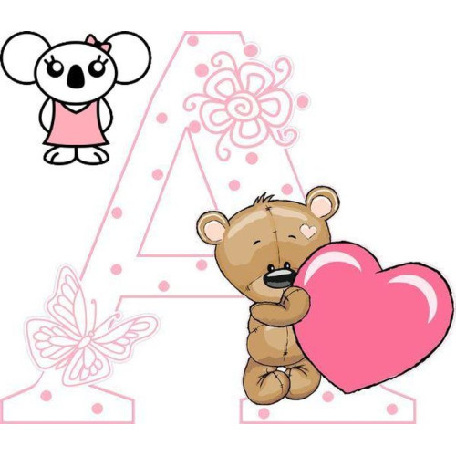 "A" betű matrica, fehér