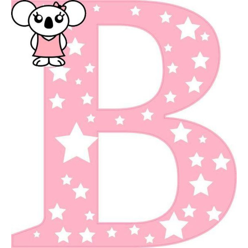 "B" betű matrica, rózsaszín "B" betű matrica, rózsaszín