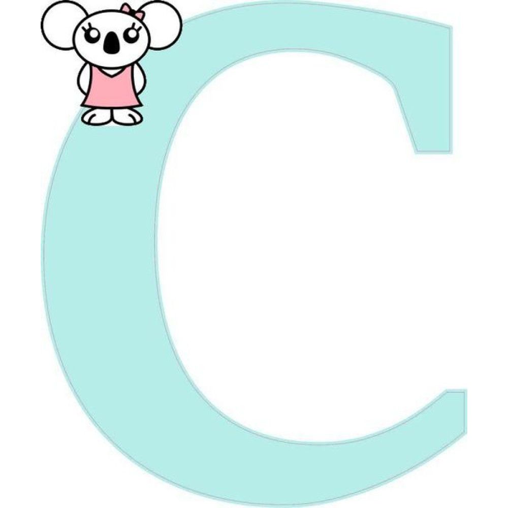 "C" betű matrica, világos menta "C" betű matrica, világos menta