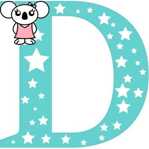 "D" betű matrica, menta