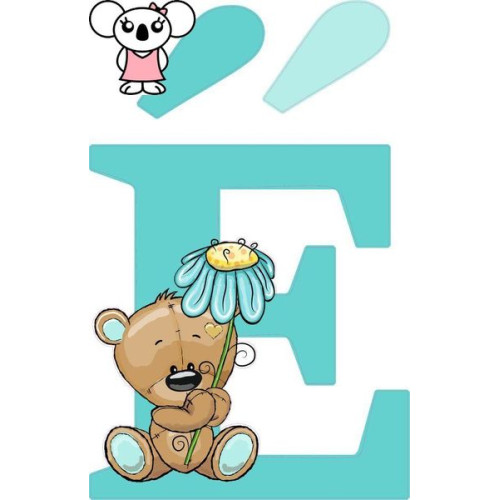 "É" betű matrica, menta