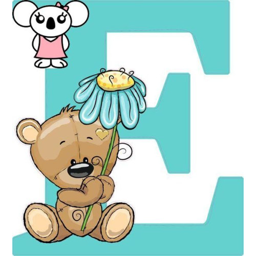 "E" betű matrica, menta