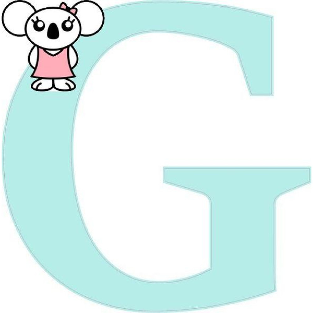 "G" betű matrica, világos menta