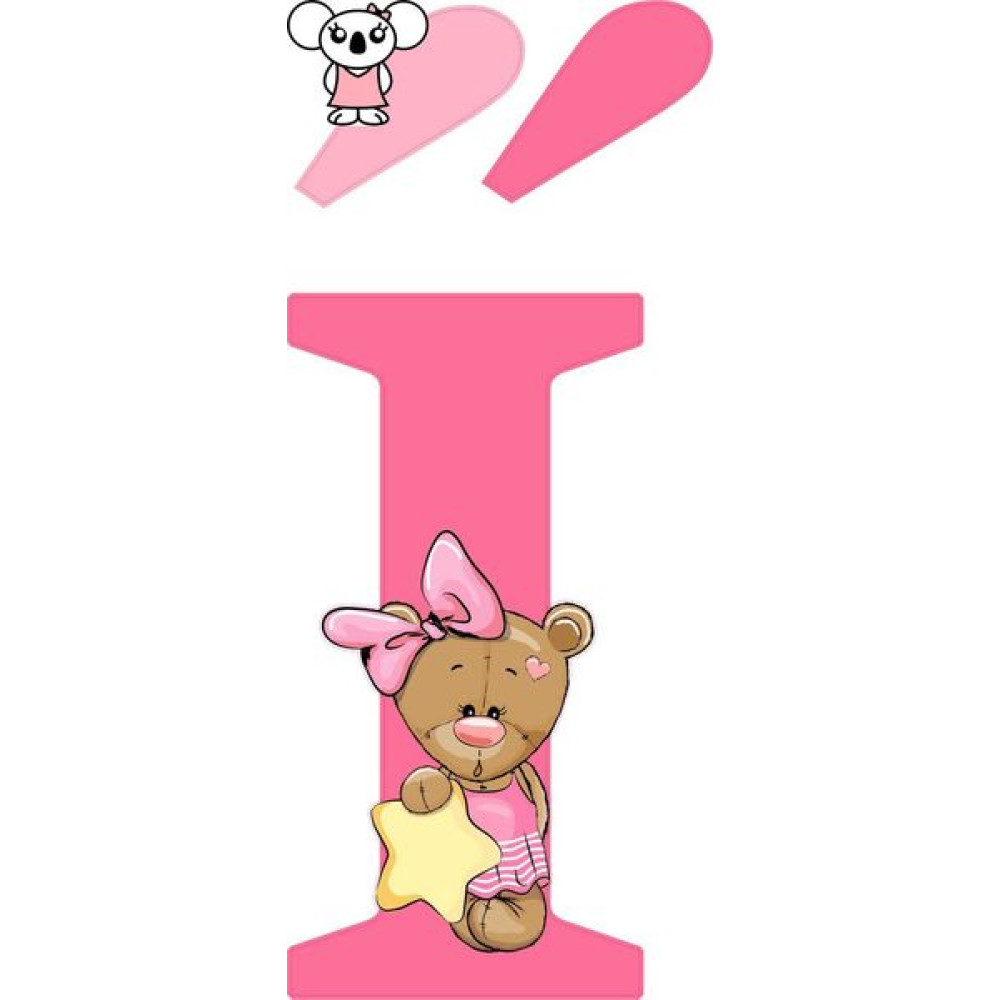 "Í" betű matrica, pink