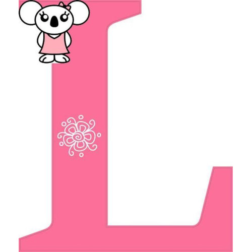 "L" betű matrica, pink