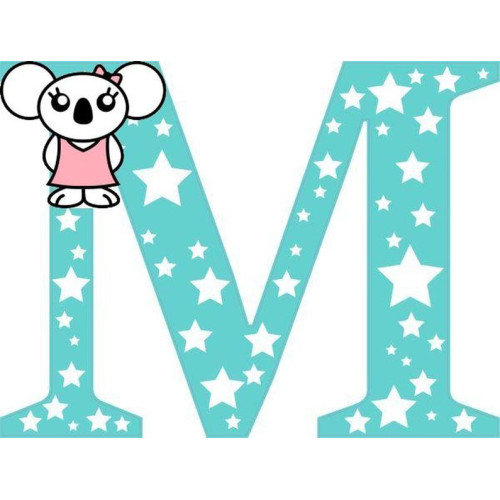 "M" betű matrica, menta
