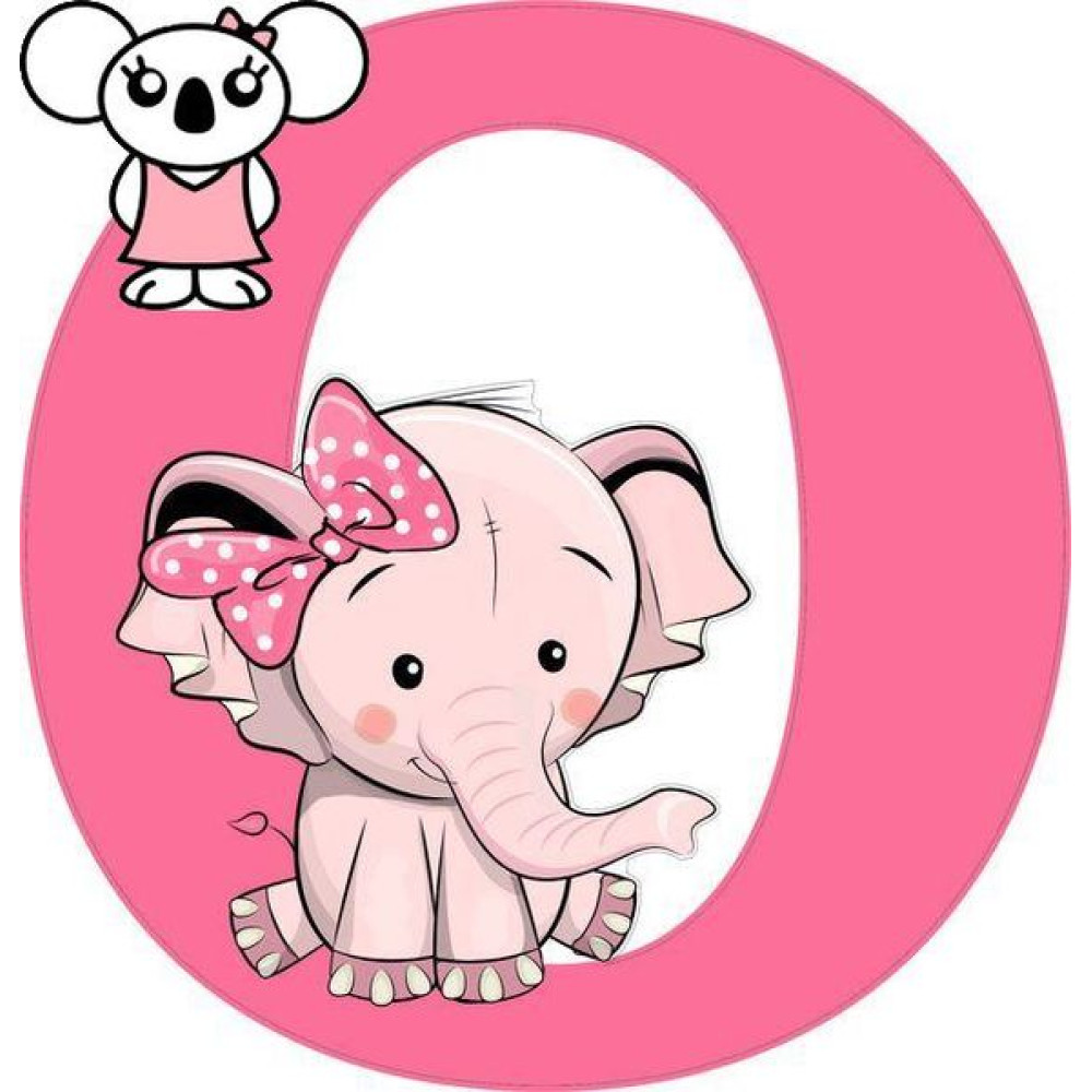 "O" betű matrica, pink "O" betű matrica, pink