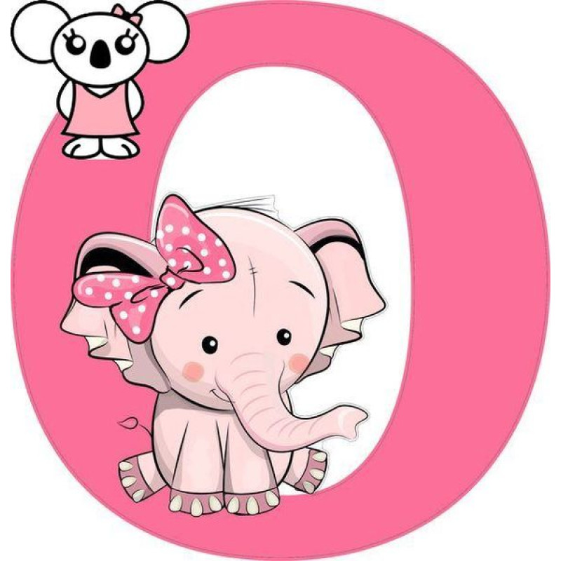 "O" betű matrica, pink