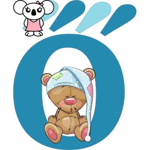 "Ő" betű matrica, kék