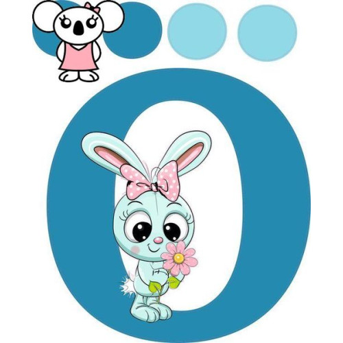 "Ö" betű matrica, kék