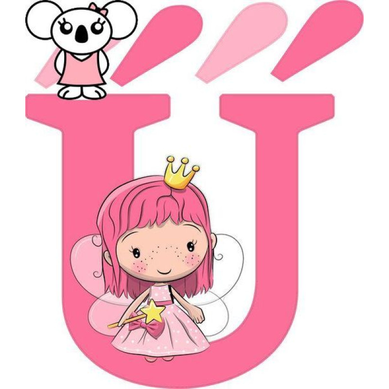 "Ű" betű matrica, pink