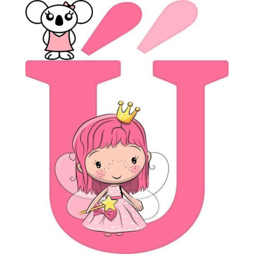 "Ú" betű matrica, pink