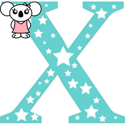 "X" betű matrica, menta