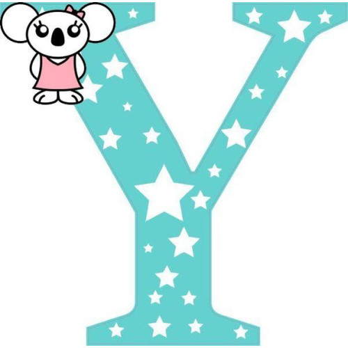 "Y" betű matrica, menta