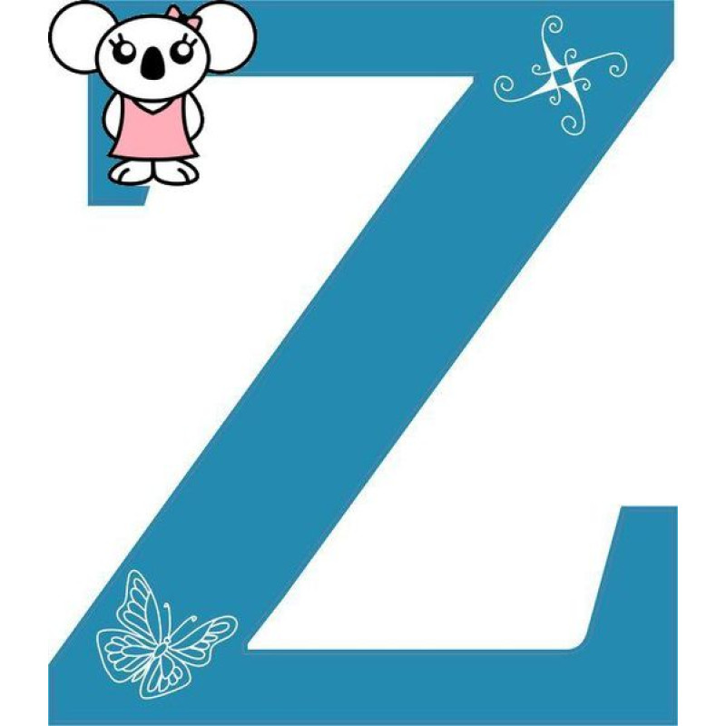 "Z" betű matrica, kék