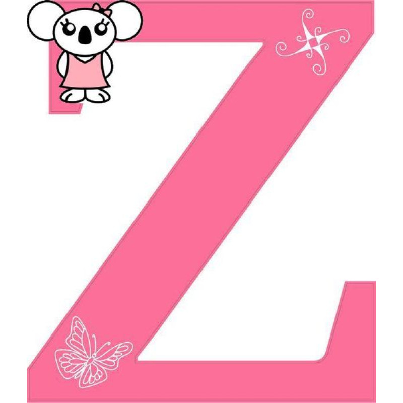 "Z" betű matrica, pink