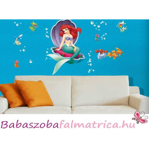 Ariel a kis hableány faldekoráció