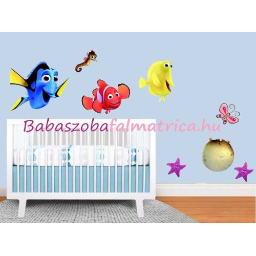 Némó nyomában gyerekszoba falmatrica