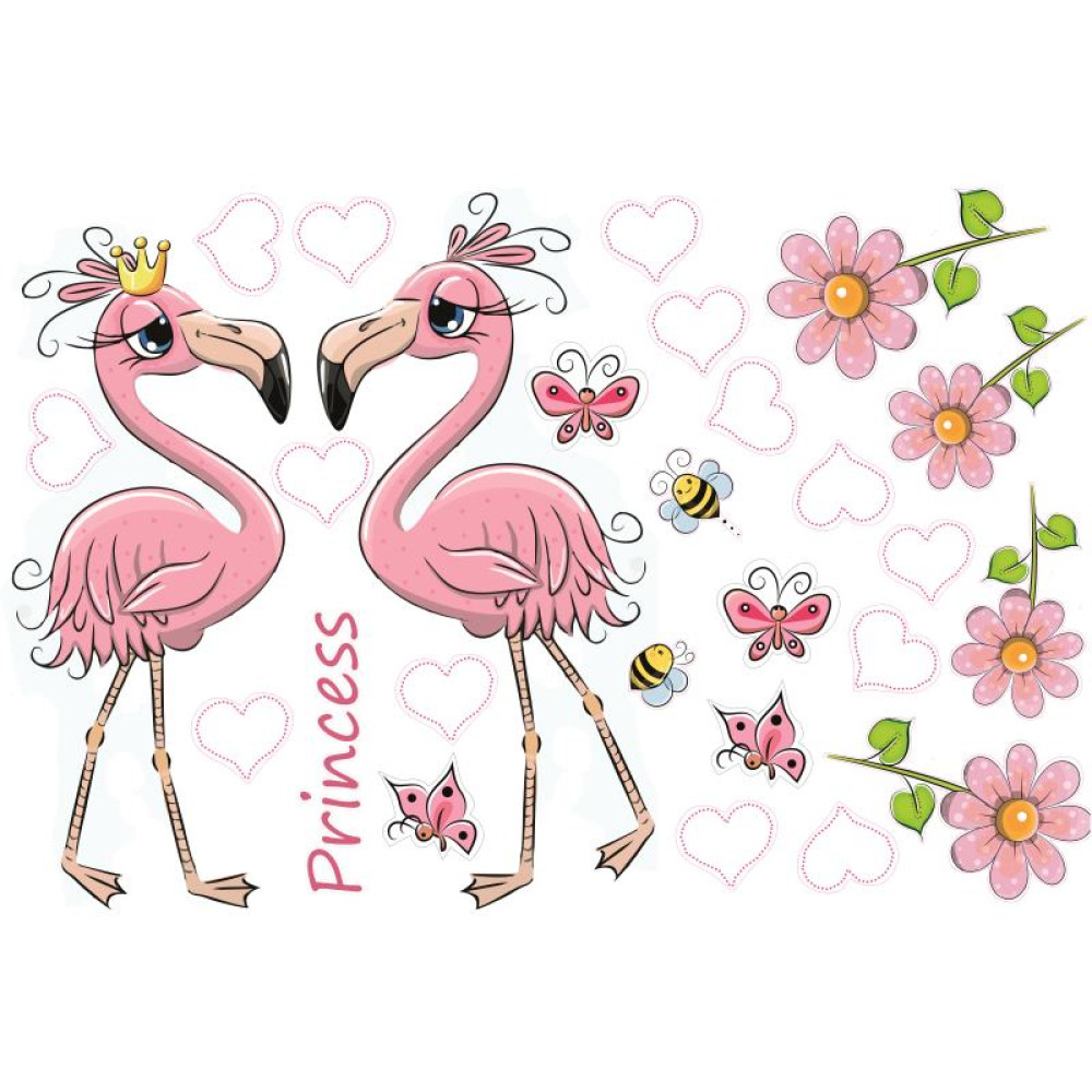 Pink flamingó babaszoba falmatrica Pink flamingó babaszoba falmatrica