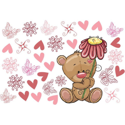 Teddy macis babaszoba falmatrica