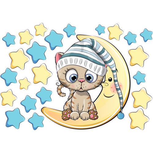 Cicás babaszoba falmatrica