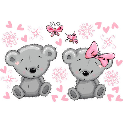 Koala pink gyerekszoba falmatrica