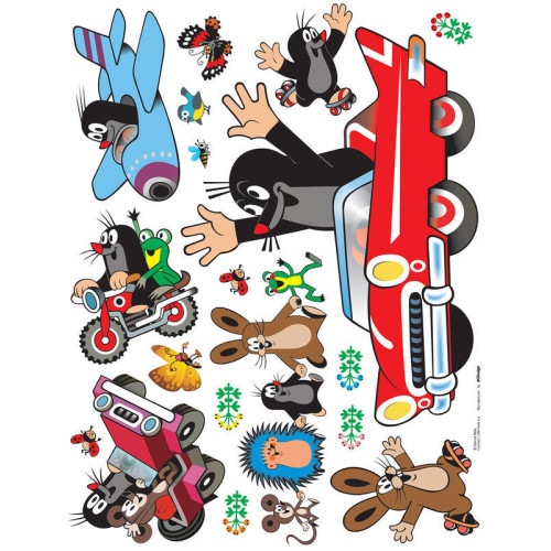 Kisvakond autós gyerekszoba falmatrica