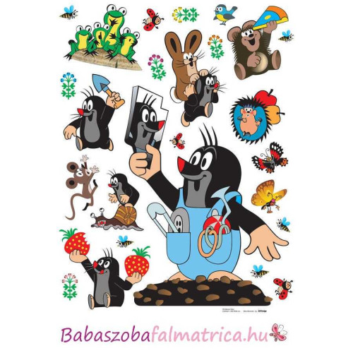 Kisvakond tükörrel gyerek falmatrica