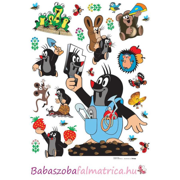 Kisvakond tükörrel gyerek falmatrica