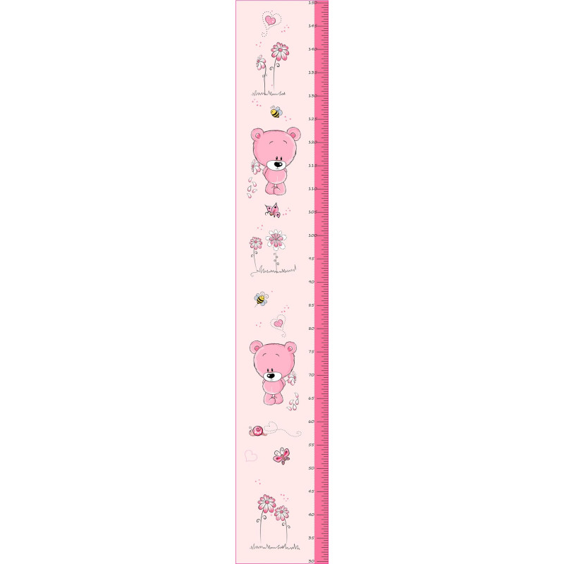 Pink macis magasságmérő falmatrica