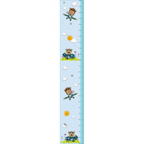 Repülős macis magasságmérő falmatrica